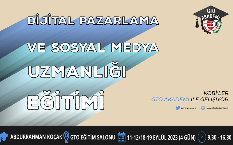 DİJİTAL PAZARLAMA ve SOSYAL MEDYA UZMANLIĞI EĞİTİMİ