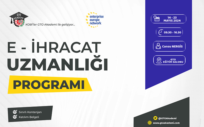 E-İHRACAT UZMANLIĞI EĞİTİMİ