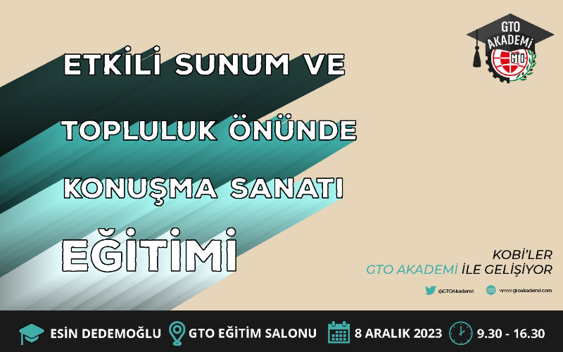 ETKİLİ SUNUM ve TOPLULUK ÖNÜNDE KONUŞMA SANATI