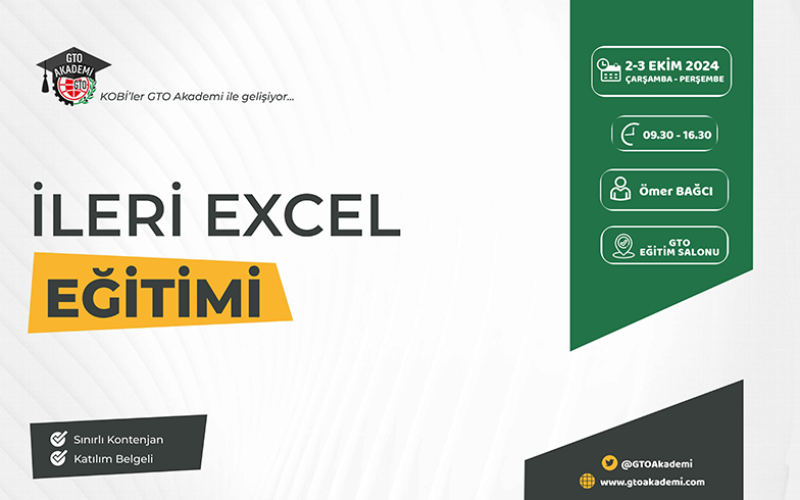 İLERİ EXCEL EĞİTİMİ