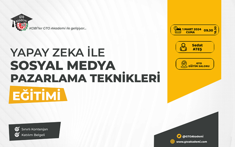 YAPAY ZEKA İLE SOSYAL MEDYA PAZARLAMA TEKNİKLERİ EĞİTİMİ